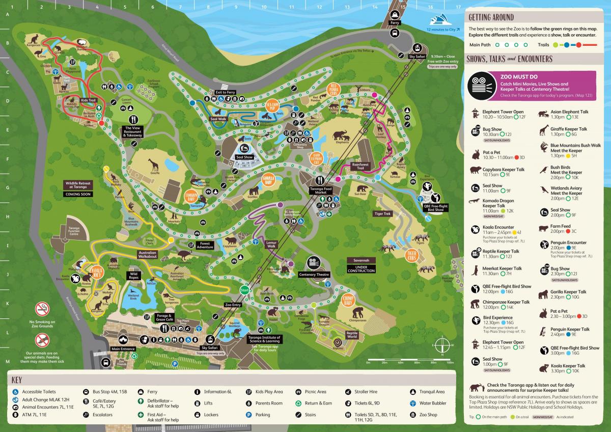悉尼动物园公园地图