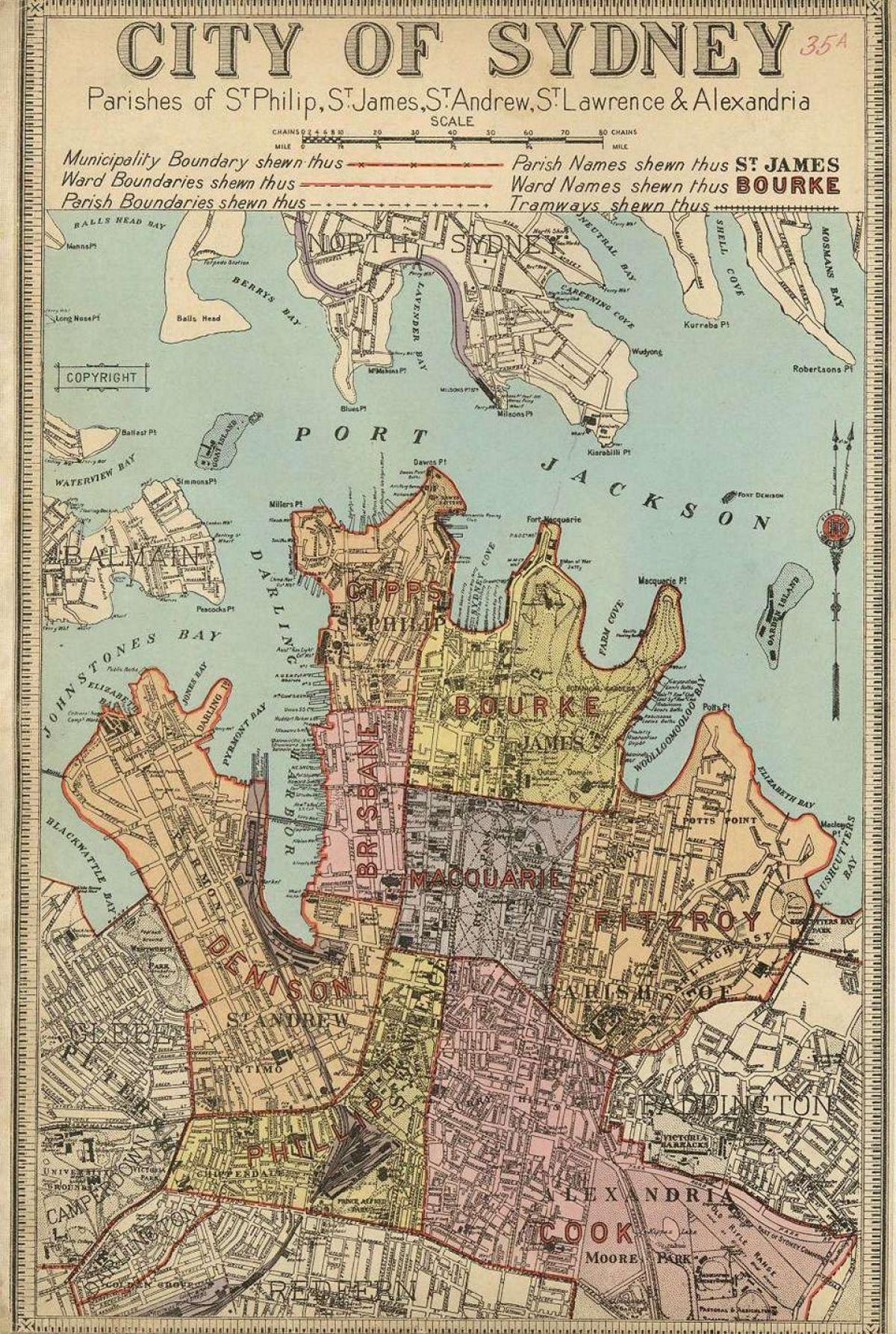 悉尼古董地图